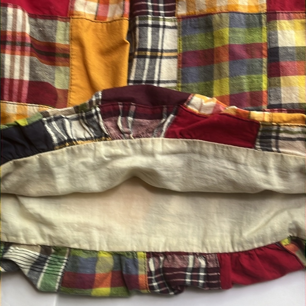 American Eagle Outfitters Bubble Skirt Madras Plaid Patchwork Size 2 - Picture 13 of 14